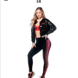 NW ZUMBA Z CROPPED BOMBER JACKET SZ XS